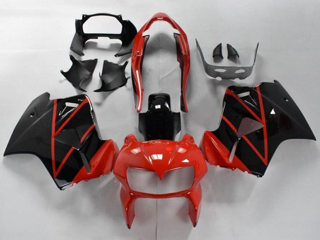 1998-2001 Honda VFR 800 Motorcycle Fairings - Red Glossy Black Stripe Australia