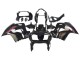 1998-2001 Honda VFR 800 Motorcycle Fairings - Glossy Black Red Decal Australia
