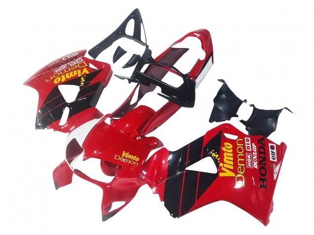 1998-2001 Honda VFR 800 Motorcycle Fairings - Red White Glossy Black Vimto Australia