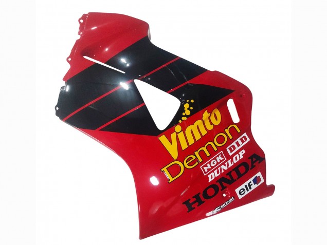 1998-2001 Honda VFR 800 Motorcycle Fairings - Red White Glossy Black Vimto Australia