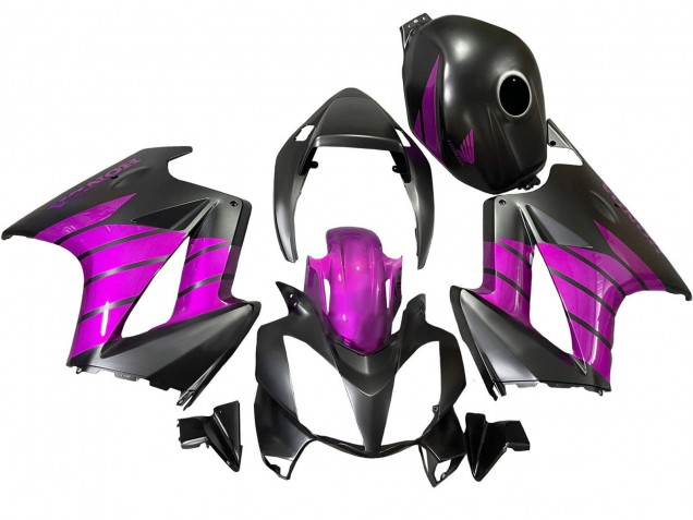 2002-2013 Honda VFR 800 Motorcycle Fairings - Purple Matte Black Australia