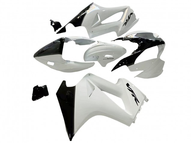 2002-2013 Honda VFR 800 Motorcycle Fairings - Pearl White Glossy Black Decal Australia