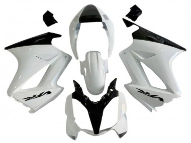 Affordable 2002-2013 Honda VFR 800 Motorcycle Fairings - Pearl White Glossy Black Decal Australia