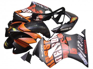 Affordable 2002-2013 Honda VFR 800 Motorcycle Fairings - Matte Black Orange Rossi Repsol 46 Australia