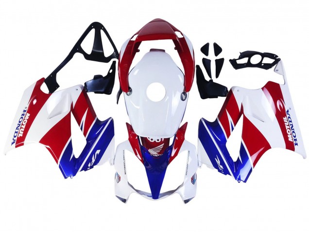 2002-2013 Honda VFR 800 Motorcycle Fairings - White Red Blue Motul Australia