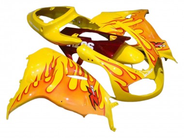 Affordable 1998-2003 Suzuki TL1000R Motorcycle Fairings - Yellow with Red Flame Australia