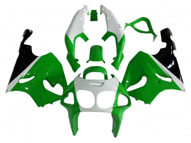 1996-2003 Kawasaki ZX7R Motorcycle Fairings - White Green Black Australia