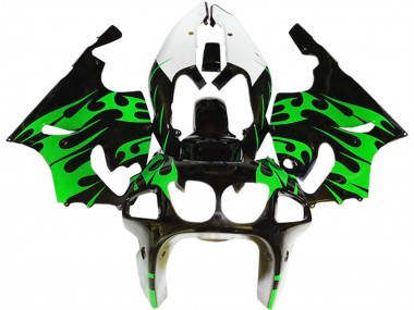 Affordable 1996-2003 Kawasaki ZX7R Motorcycle Fairings - Green Glossy Black White Australia
