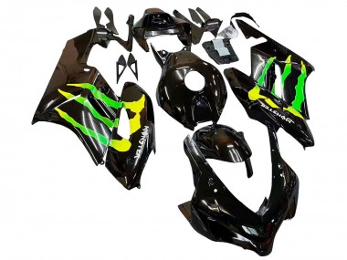 Affordable 2004-2005 Honda CBR1000RR Motorcycle Fairings - Glossy Black Yellow Green Monster Australia