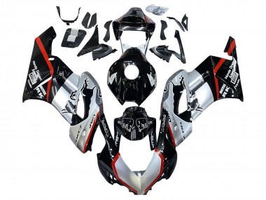Affordable 2004-2005 Honda CBR1000RR Motorcycle Fairings - Silver Glossy Black Red Stripe Australia