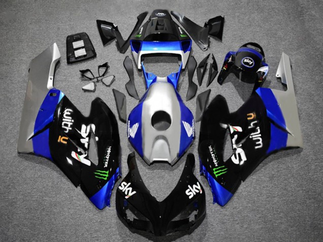 2004-2005 Honda CBR1000RR Motorcycle Fairings - Silver Blue Glossy Black Green Monster Sky Australia