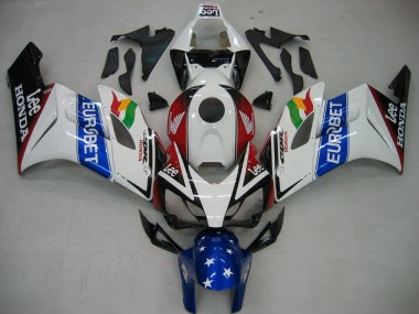 Affordable 2004-2005 Honda CBR1000RR Motorcycle Fairings - White Blue Red Glossy Black Star EuroBet Lee Australia