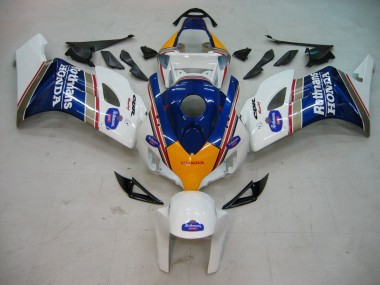 Affordable 2004-2005 Honda CBR1000RR Motorcycle Fairings - White Blue Gold Rothmans Australia