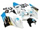 2004-2005 Honda CBR1000RR Motorcycle Fairings - White Light Blue Yellow Black Konica Minolta Australia