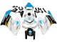 2004-2005 Honda CBR1000RR Motorcycle Fairings - White Light Blue Yellow Black Konica Minolta Australia