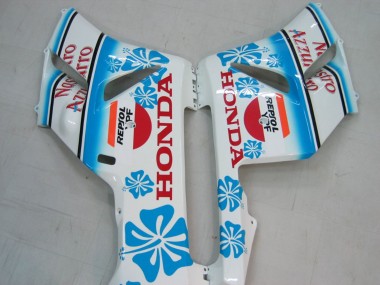 Affordable 2004-2005 Honda CBR1000RR Motorcycle Fairings - White Blue Snow Nastro Azzurro 46 Australia