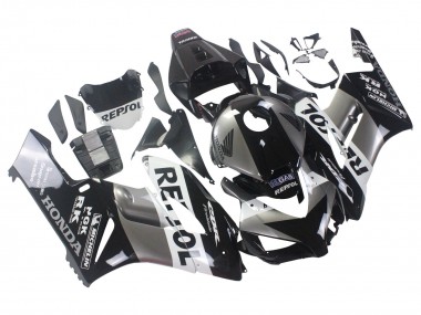 Affordable 2004-2005 Honda CBR1000RR Motorcycle Fairing Kits - Silver White Glossy Black Repsol Australia