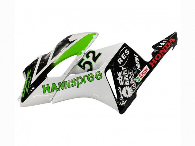 2004-2005 Honda CBR1000RR Motorcycle Fairings - White Green Glossy Black Hannspree 52 Australia