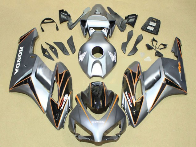 2004-2005 Honda CBR1000RR Motorcycle Fairings - Silver Orange Glossy Black Stripe Australia