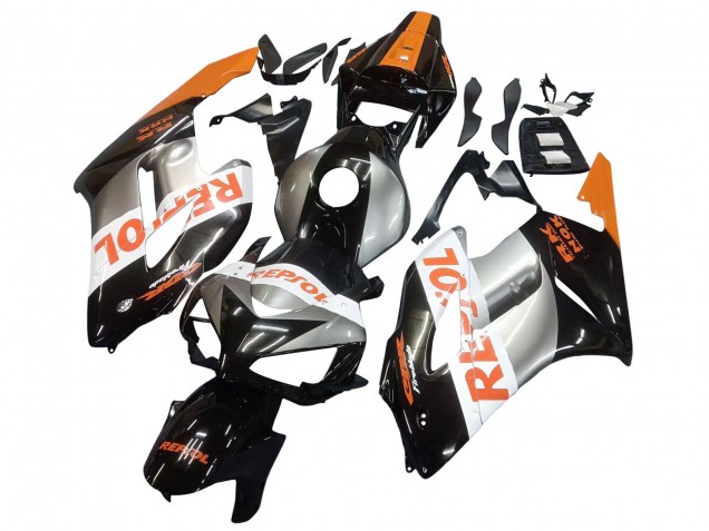 2004-2005 Honda CBR1000RR Motorcycle Fairings - Orange Silver Glossy Black Repsol Australia