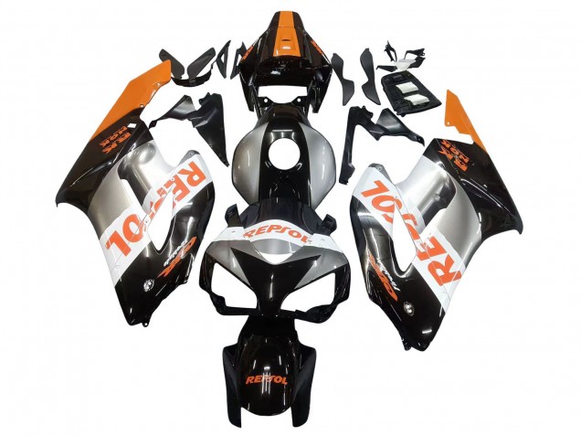 2004-2005 Honda CBR1000RR Motorcycle Fairings - Orange Silver Glossy Black Repsol Australia