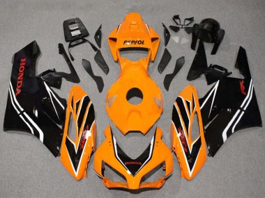 Affordable 2004-2005 Honda CBR1000RR Motorcycle Fairings - Orange White Glossy Black Stripe Australia
