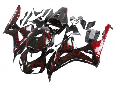 Affordable 2006-2007 Honda CBR1000RR Motorcycle Fairing - Glossy Black Red Flame Australia