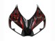 2006-2007 Honda CBR1000RR Motorcycle Fairing - Glossy Black Red Flame Australia