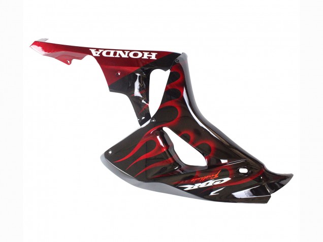 2006-2007 Honda CBR1000RR Motorcycle Fairing - Glossy Black Red Flame Australia