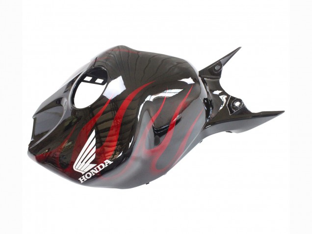 2006-2007 Honda CBR1000RR Motorcycle Fairing - Glossy Black Red Flame Australia