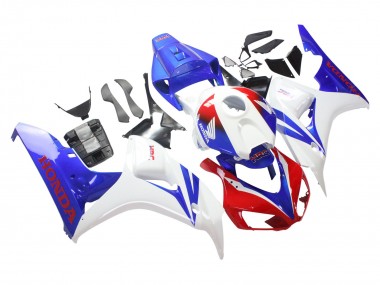 Affordable 2006-2007 Honda CBR1000RR Motorcycle Fairing - White Red Blue HRC Australia