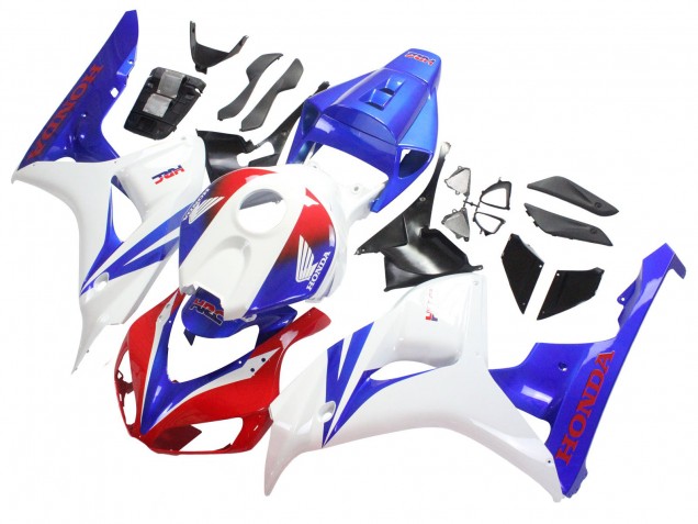 2006-2007 Honda CBR1000RR Motorcycle Fairing - White Red Blue HRC Australia