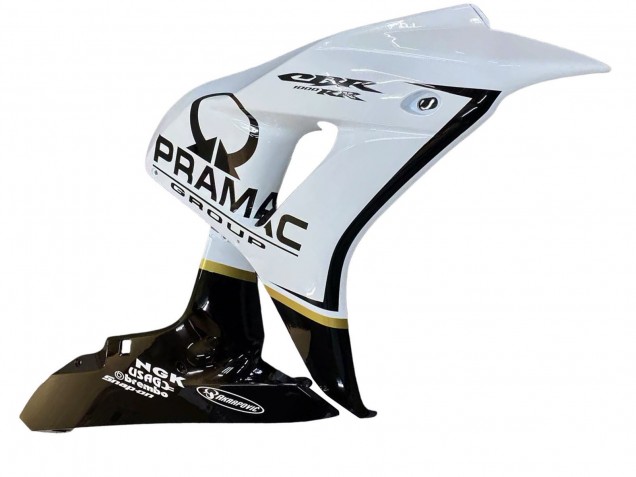 2006-2007 Honda CBR1000RR Motorcycle Fairings - White Glossy Black Pramac Australia