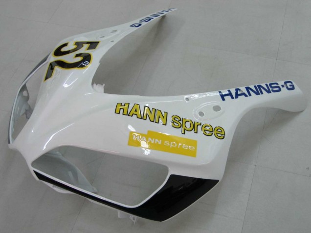 2006-2007 Honda CBR1000RR Motorcycle Fairings - White Green Glossy Black Hannspree 52 Australia