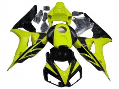 Affordable 2006-2007 Honda CBR1000RR Motorcycle Fairings - Green Glossy Black Geometric Australia