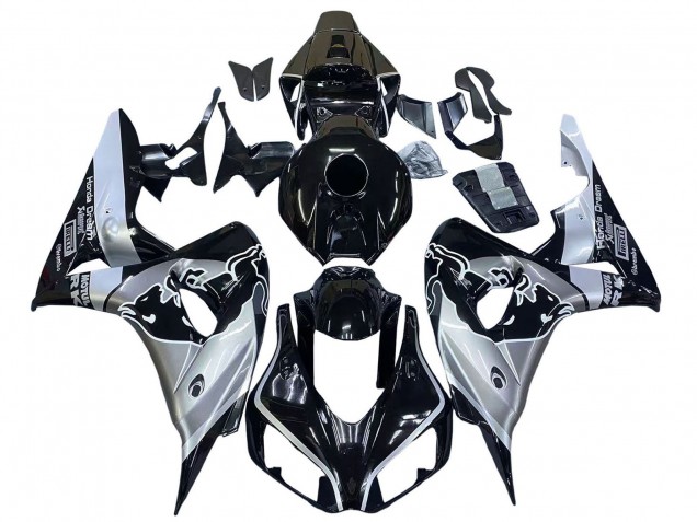 2006-2007 Honda CBR1000RR Motorcycle Fairings - Silver Glossy Black Red Bull Australia