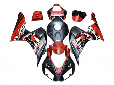 Affordable 2006-2007 Honda CBR1000RR Motorcycle Fairings - Red Matte Black Monster Shark Australia