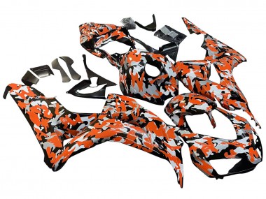 Affordable 2006-2007 Honda CBR1000RR Motorcycle Fairings - Black Orange Silver Camouflage Australia