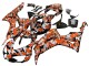 2006-2007 Honda CBR1000RR Motorcycle Fairings - Black Orange Silver Camouflage Australia