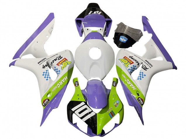 2006-2007 Honda CBR1000RR Motorcycle Fairings - White Purple Green Glossy Black Australia