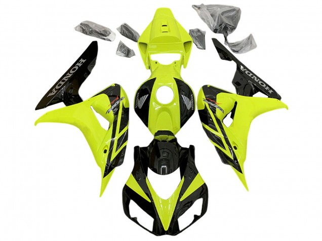 2006-2007 Honda CBR1000RR Motorcycle Fairings - Yellow Glossy Black Australia