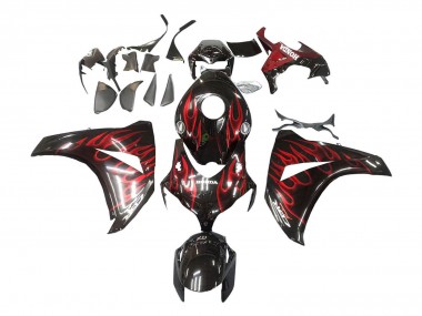 Affordable 2008-2011 Honda CBR1000RR Motorcycle Fairing - Glossy Black Red Flame Australia