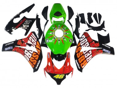 Affordable 2008-2011 Honda CBR1000RR Motorcycle Fairings - Green Orange Glossy Black Rossi Michelin 46 Australia