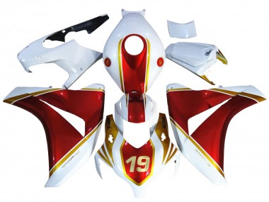 Affordable 2008-2011 Honda CBR1000RR Motorcycle Fairings - White Red Gold 19 Australia