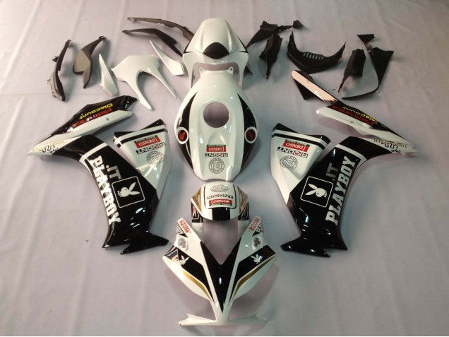 2012-2016 Honda CBR1000RR Motorcycle Fairings - White Glossy Black Rizoma Playboy Australia