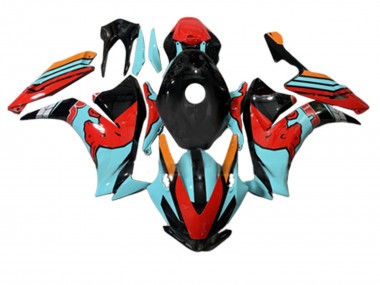 Affordable 2012-2016 Honda CBR1000RR Motorcycle Fairings - Red Light Blue Glossy Black Australia