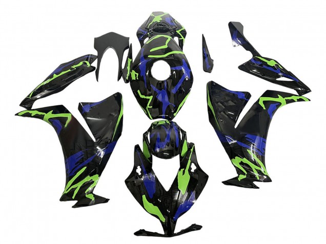 2012-2016 Honda CBR1000RR Motorcycle Fairings - Green Blue Glossy Black Australia