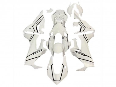 Affordable 2017-2023 Honda CBR1000RR Motorcycle Fairings - White with Black Stripe Fireblade Australia