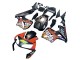 2003-2004 Honda CBR600RR Motorcycle Fairings - Matte Black Orange Repsol Rossi 46 Australia