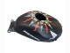 2003-2004 Honda CBR600RR Motorcycle Fairings - Matte Black Orange Repsol Rossi 46 Australia